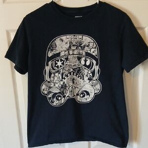 Star Wars Stormtroopers Kids Black Graphic T-Shirt Medium (Unisex)